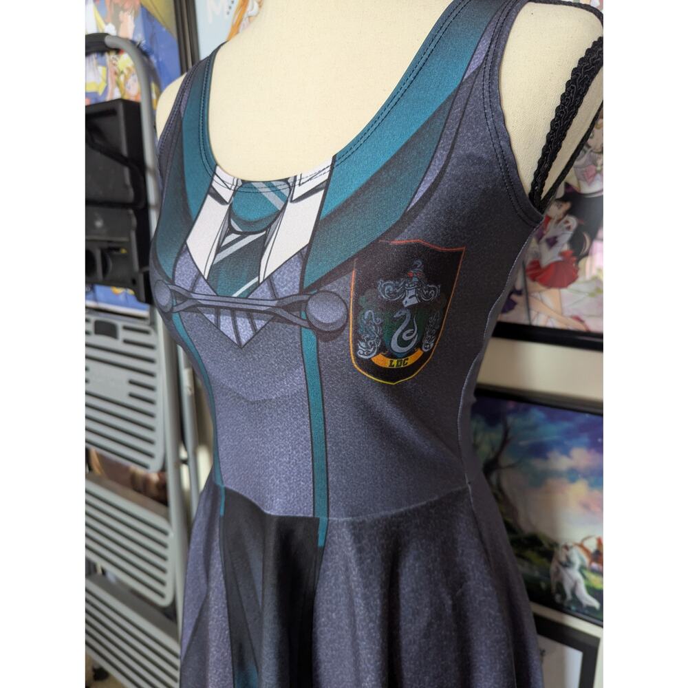Living Dead Clothing Harry Potter Slytherin Dress Sz M - Picture 2 of 3